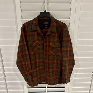 Pendleton Men’s Brown, Green and Orange Plaid Board Shirt